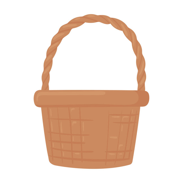 wicker basket empty - Vector, Image
