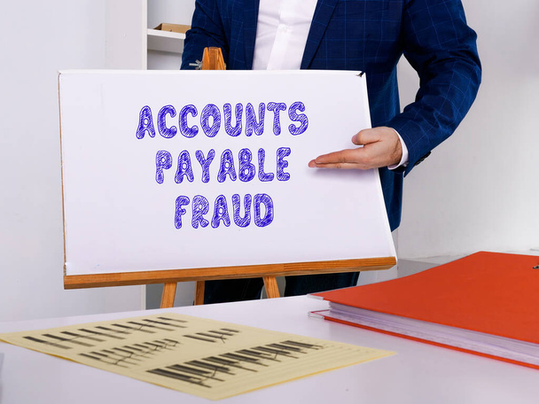 Business concept meaning ACCOUNTS PAYABLE FRAUD with inscription on the sheet. - Photo, Image