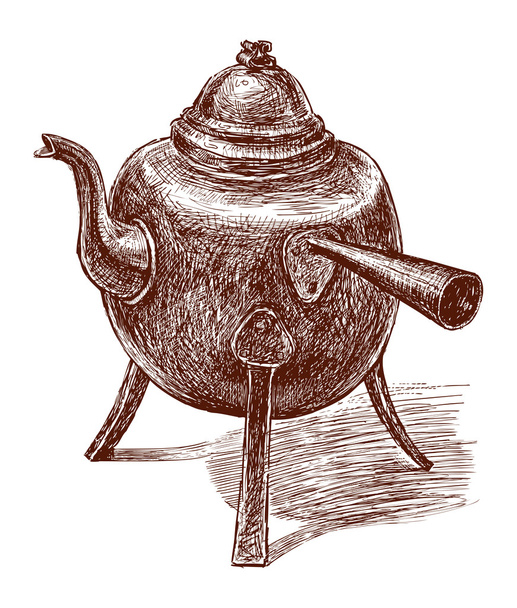 Old teapot - Διάνυσμα, εικόνα