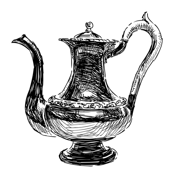 Oriental pitcher - Vektor, kép