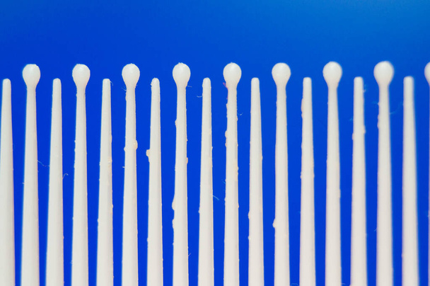 Texture of hair comb close up . - Фото, зображення