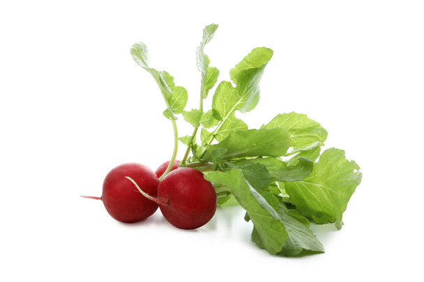 Fresh red radish isolated on white background - Фото, изображение