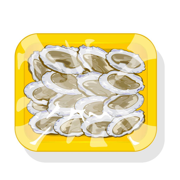 Pack of fresh molluscs - Vector, Image