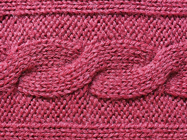 textura de lana roja púrpura útil como fondo - Foto, Imagen