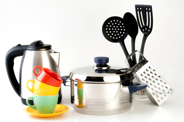 Grupo de utensilios de cocina y electrodomésticos. - Foto, Imagen