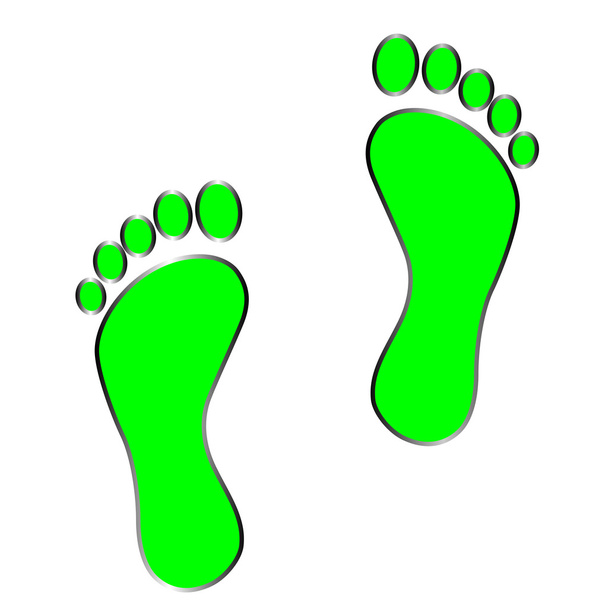 Black footprint - Vector, Image
