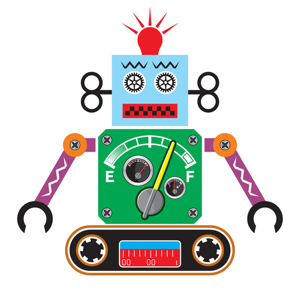 ρομπότ ρετρό - Διάνυσμα, εικόνα