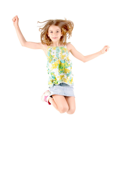 Little girl jumping - Fotó, kép