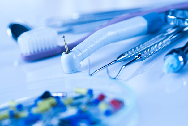 Stomatology equipment for dental care - Fotoğraf, Görsel