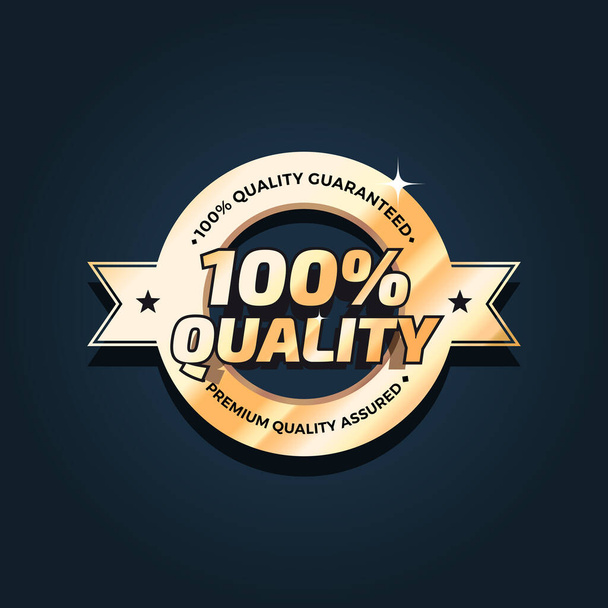 100% insignia vectorial de calidad - Vector, Imagen
