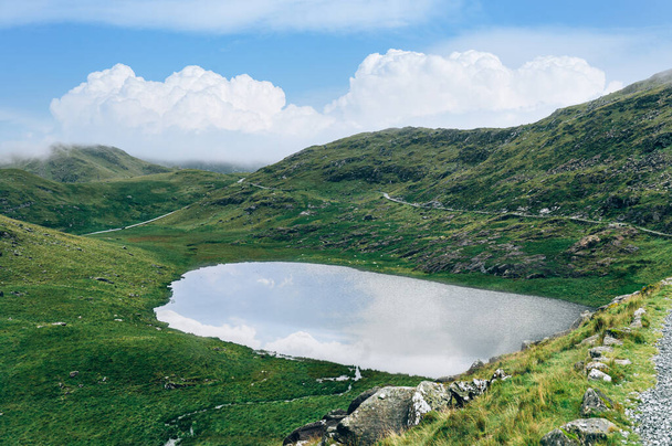 Beautiful landscape panorama of Snowdonia National Park in North Wales, UK - Photo, Image