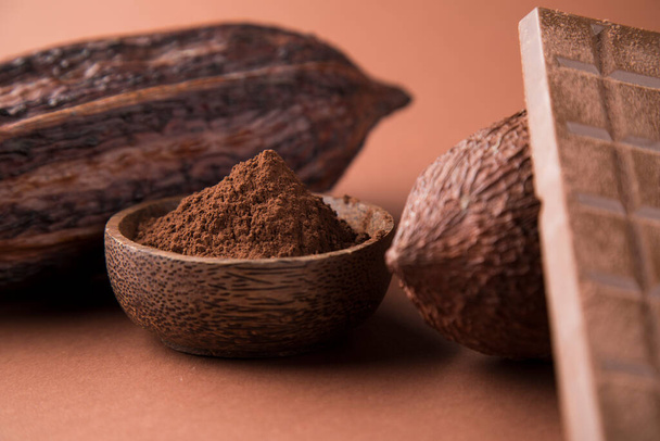 Čokoládová tyčinka, kakaové boby - Fotografie, Obrázek