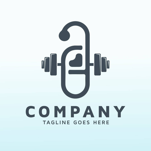 medisch diagnostisch logo ontwerp met fitness icoon - Vector, afbeelding