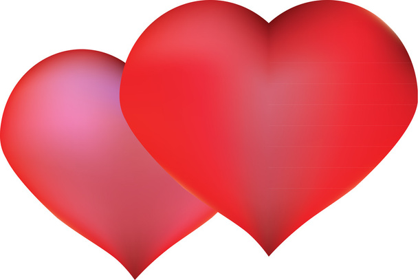 Corazón rojo y rosa para el Día de San Valentín
 - Vector, Imagen