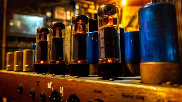 old tube amplifier for electric guitar - Photo, Image