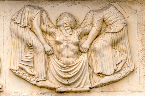 pietra facciata affresco scene di decorazione da antichi miti greci
 - Foto, immagini