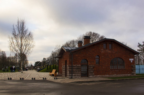 Museum en Historisch Park gewijd aan de marine. Eiland van Forten. Kronshtadt, Rusland, november 2020. - Foto, afbeelding