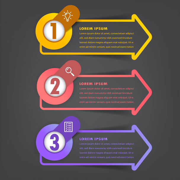 colorful infographics banner template with text boxes, digital card for web design - Vektori, kuva