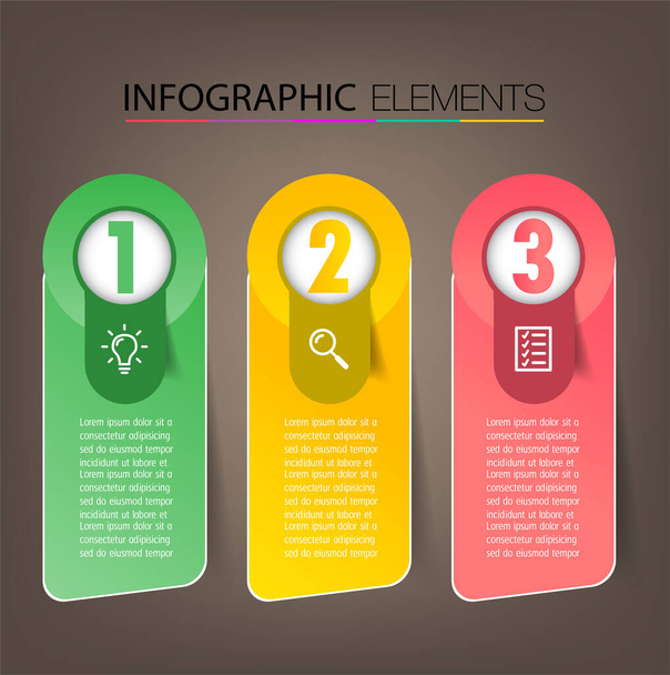 colorful infographics banner template with text boxes, digital card for web design - Вектор, зображення