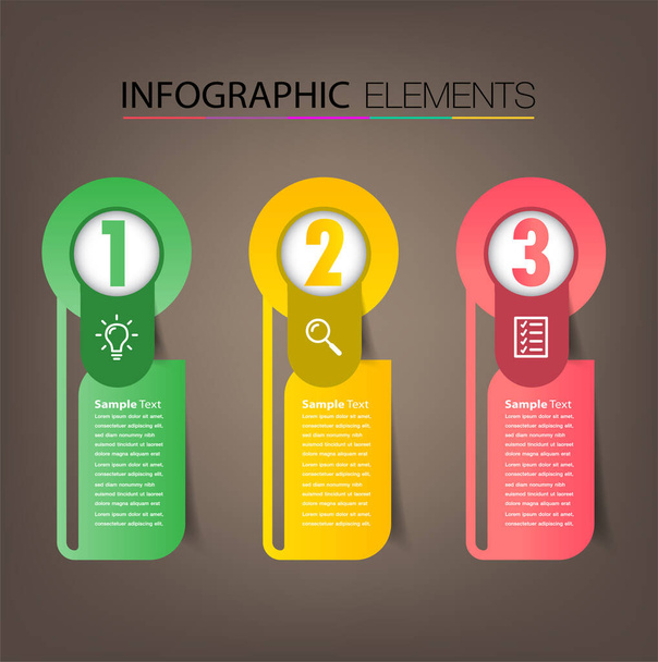 colorful infographics banner template with text boxes, digital card for web design - Vector, afbeelding