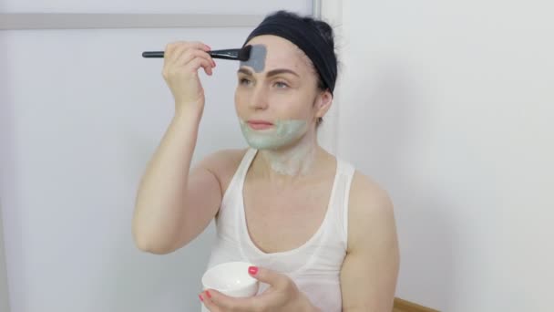 Skin care face mask concept - Footage, Video