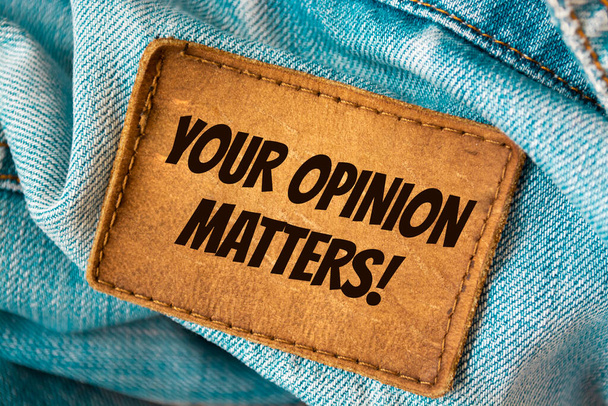 Знак "Ваше мнение имеет значение" - Фото, изображение