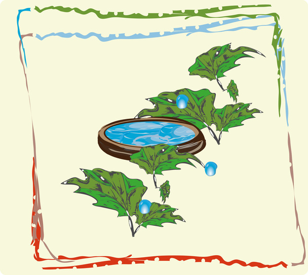 plant world the water in the vessel - Vector, Image