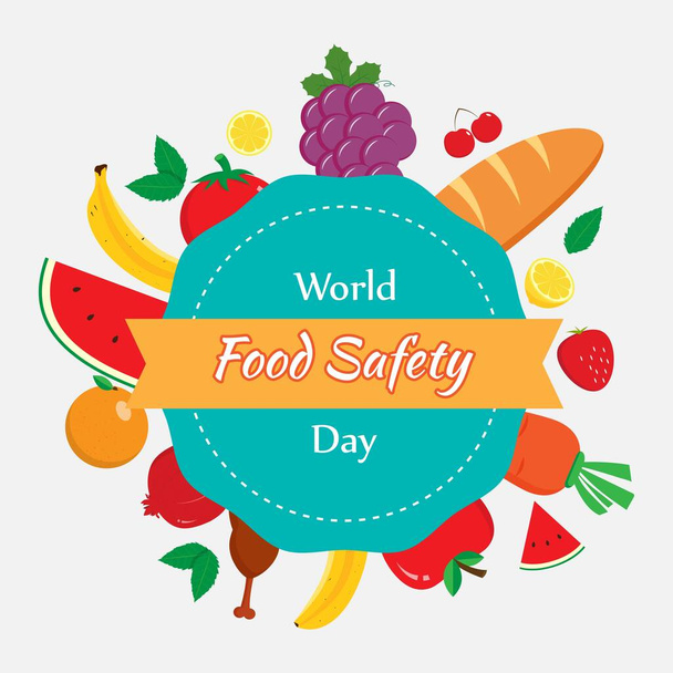 illustrazione vettoriale per la giornata mondiale della sicurezza alimentare - Vettoriali, immagini