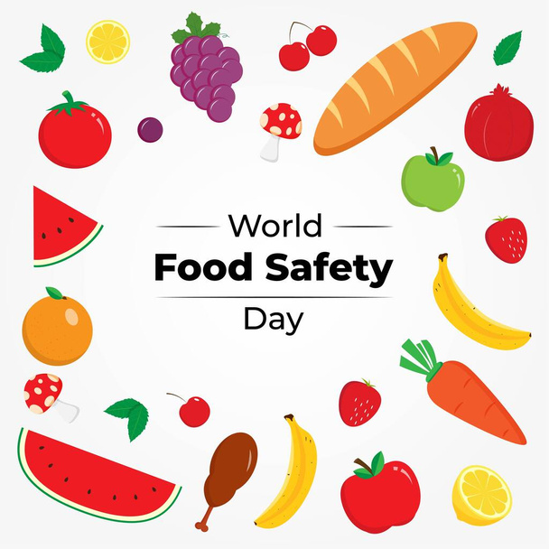 Vektorillustration zum Welttag der Lebensmittelsicherheit - Vektor, Bild