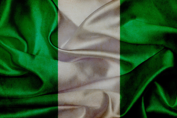 Nigeria Grunge schwenkt Flagge - Foto, Bild