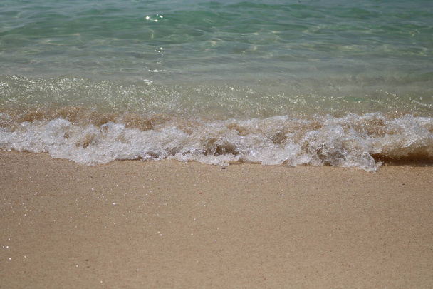 Onda de água do mar e areia - Foto, Imagem