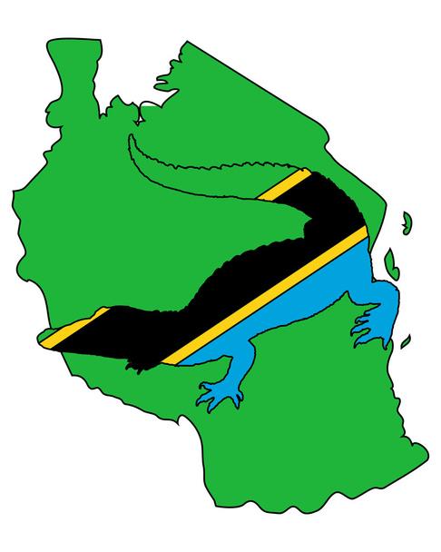 Krokotiili Tansania
 - Vektori, kuva
