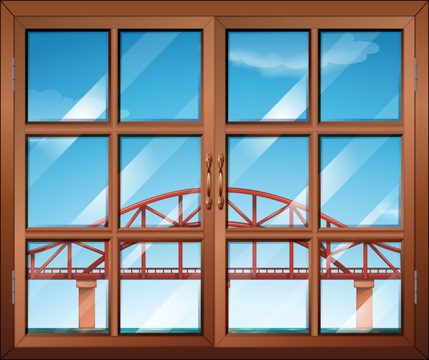 Una ventana al otro lado del puente
 - Vector, Imagen