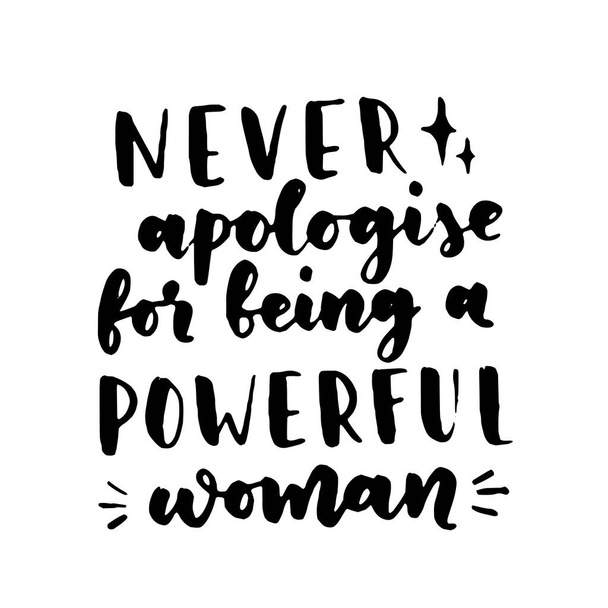 Women's rights quote, phrase. Vector lettering about feminism, woman rights, motivational slogan. Women support and empower, care of yourself, self-care poster. - Vecteur, image