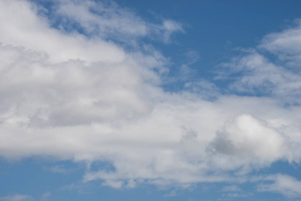 Closeup of beautiful clouds on blue sky background - Photo, image
