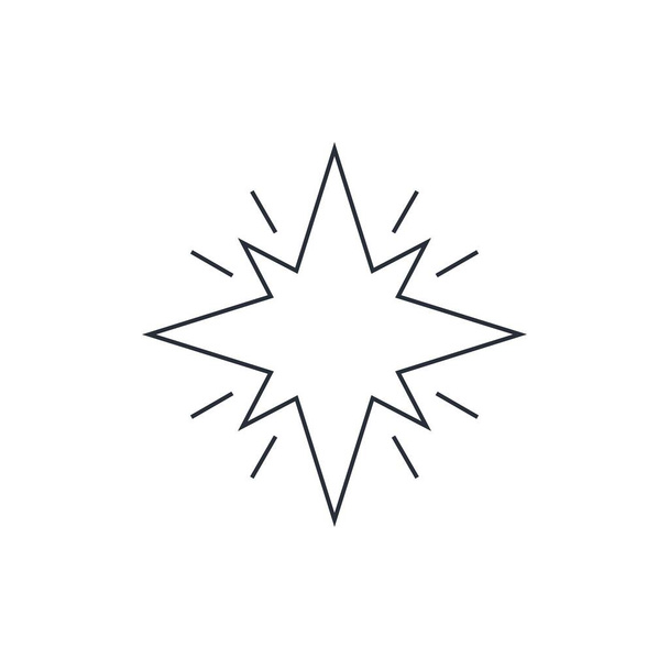 Gegenlicht. Lineares Vektor-Symbol isoliert auf weißem Hintergrund. - Vektor, Bild