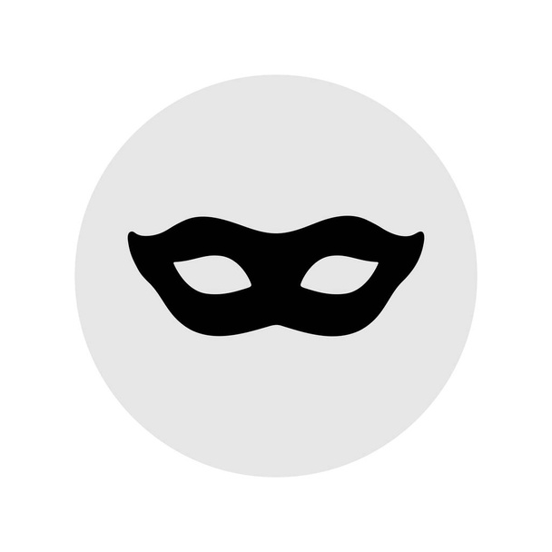 Ícone de máscara de carnaval. design de estilo plano - Vetor, Imagem