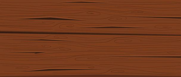 vector illustration of brown wooden texture - Vector, Image