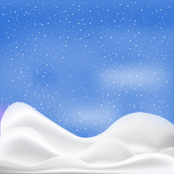 vector background, abstract illustration of winter snow - Vector, Image