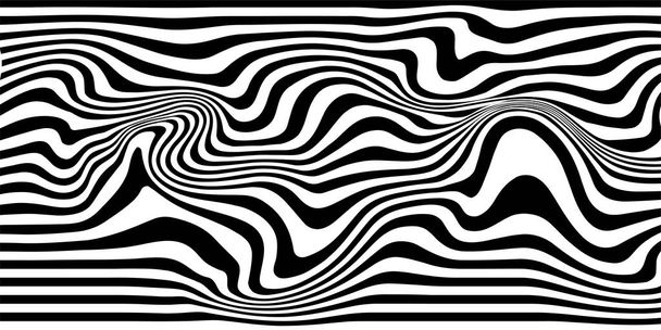 abstracte achtergrond met gebogen lijnen. golvend geometrisch ontwerp. 3d illustratie - Vector, afbeelding