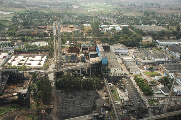 Letecký pohled na továrnu v Indii - Fotografie, Obrázek