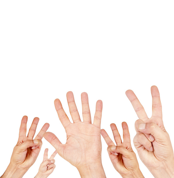 χέρια που απομονώνονται σε λευκό - Φωτογραφία, εικόνα