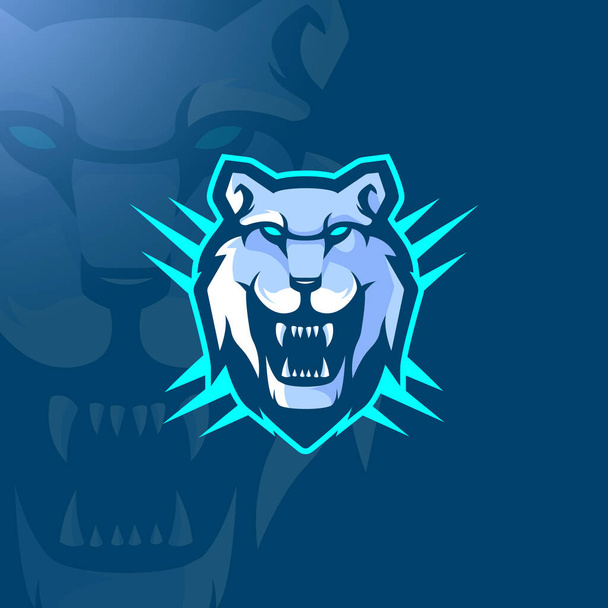Logo Mascotte de loup pour le sport, les jeux et l'équipe - Vecteur, image