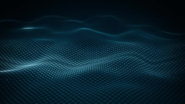 Abstract Digital Mesh Shape Fx Background Loop / 4k animation of a abstract fractal digital mesh background with blur focus unlimited looping - Πλάνα, βίντεο