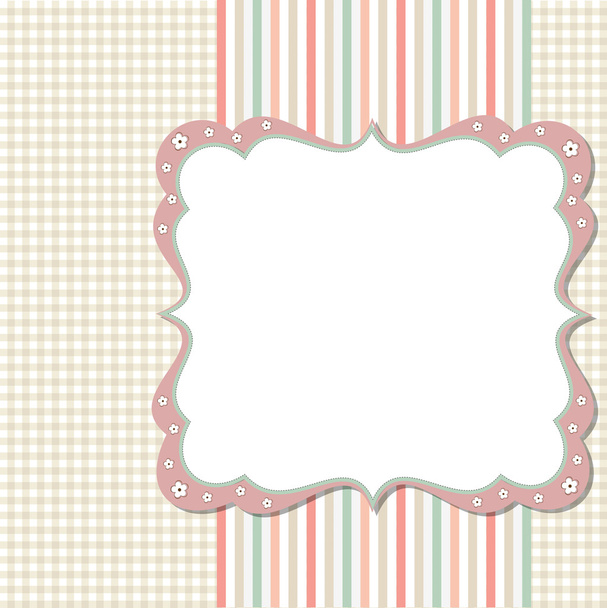 Cool template frame design for greeting card - Vector, Imagen
