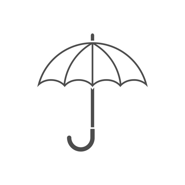 Icono gráfico de paraguas. Signo de paraguas aislado sobre fondo blanco. Ilustración vectorial - Vector, imagen