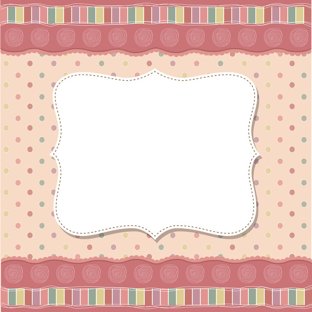 Cool template frame design for greeting card - Vector, Image