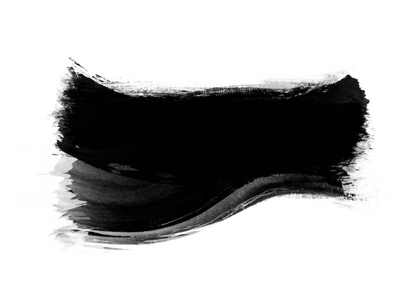 Kolor czarny plastry efekt pociągnięć pędzla dla elementów tła. - Zdjęcie, obraz
