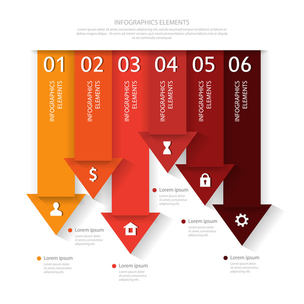 Infografías de negocios flechas
 - Vector, imagen