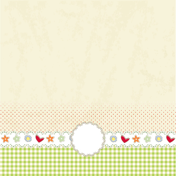 Template design for greeting card - Vector, Image